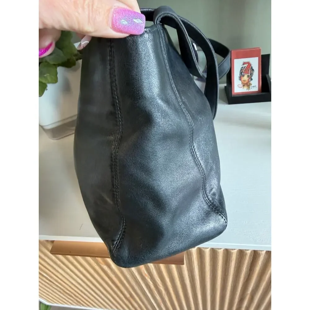 CHANEL | Vintage Karl Lagerfeld Era | CC Logo Lambskin Tote | COA
